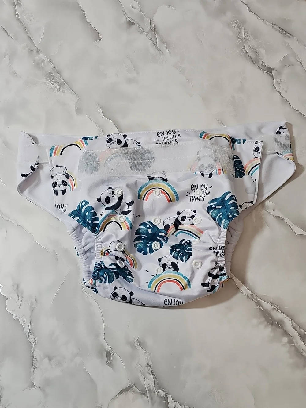 Large Reusable Pocket Cloth Diaper Adjustable Snaps Velcro Closure